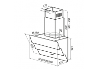 Кухонная вытяжка MAUNFELD Cascada 50 черный